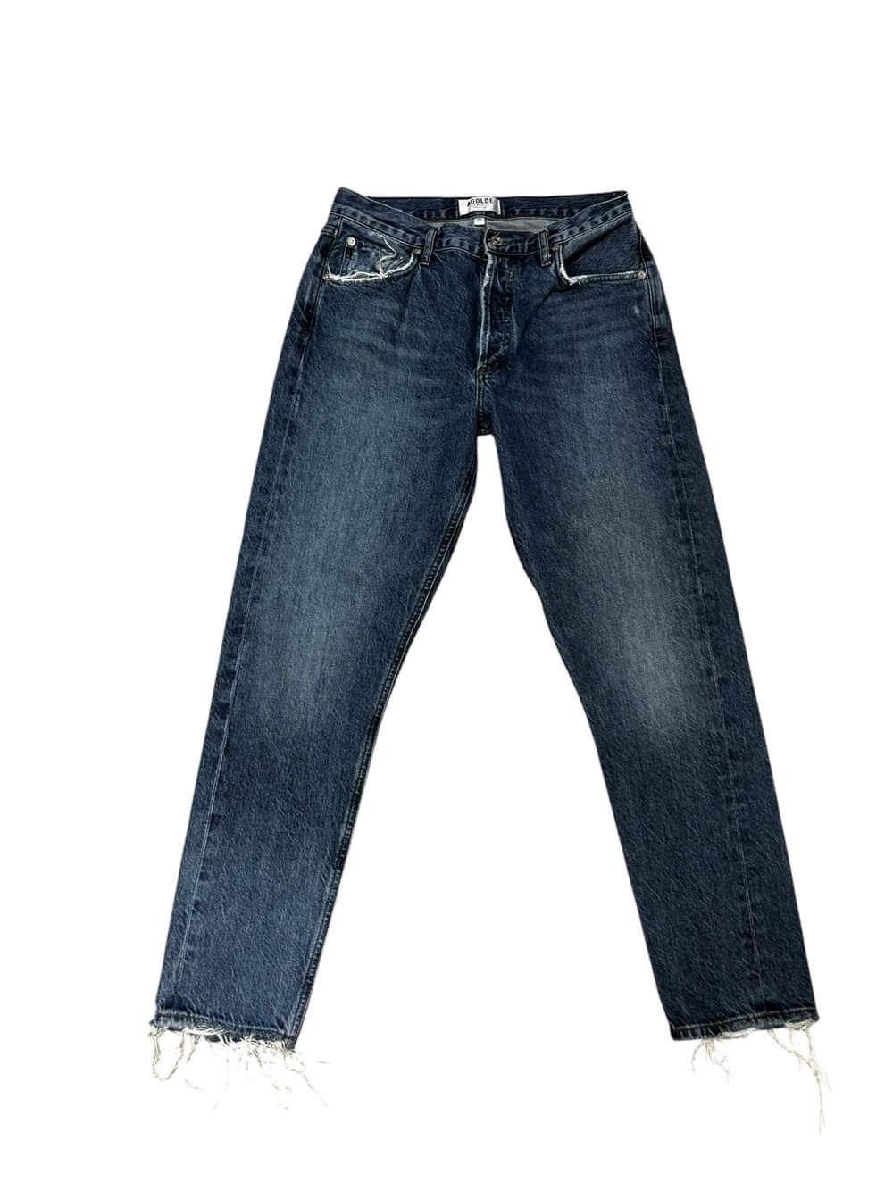 AGOLDE Jamie Classic Jeans Distressed Hem Button Fly Size 27